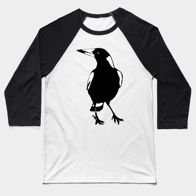 Magpie Baseball T-Shirt by Byrnsey